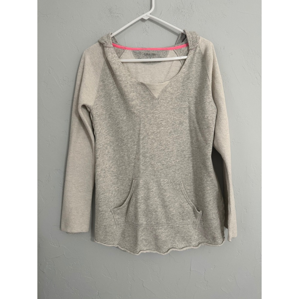 Calvin Klein Performance Hoodie Women S Gray  Kangaroo Pocket‎ Casual Athletic